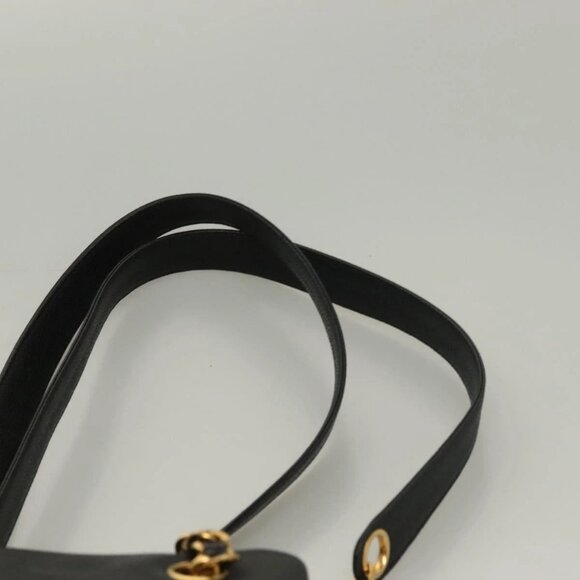 CHANEL COCO Mark Chain Shoulder Bag Grained Calf Skin Black Gold CC Auth 132292 - Picture 9 of 16